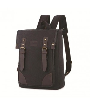 Canvas Leather Backpack 15.6 Laptop