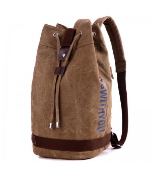 Cotton Canvas Drawstring 15.6 Backpack