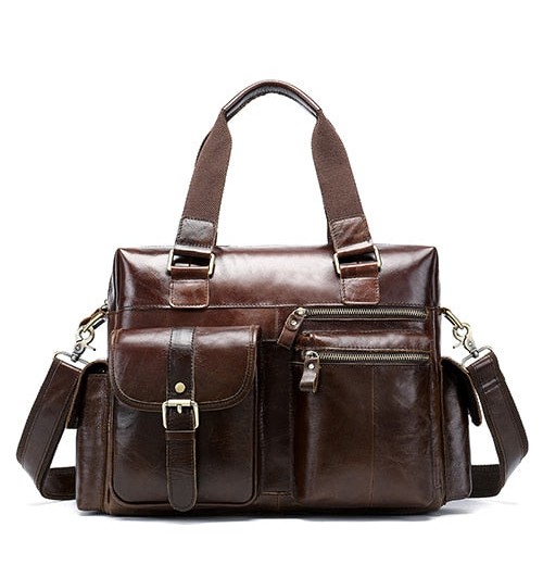 15.6 inch Laptop Bag Brown Leather