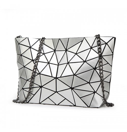 Holographic Leather Shoulder Bag