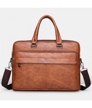 Leather Messenger Bag 15 inch Laptop