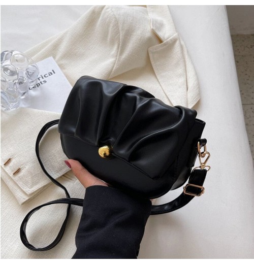 Leather Flap Over Shoulder Bag ERIN